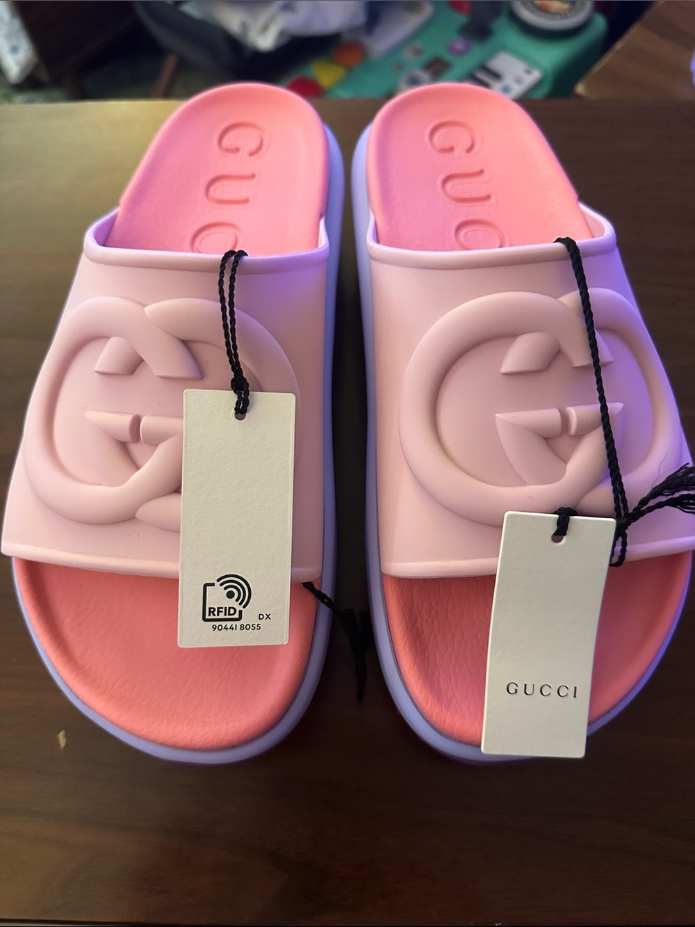 Gucci Interlocking G Rubber Slide Sandals